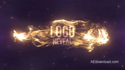 Particles Swirls Reveal Logo Stings template preview