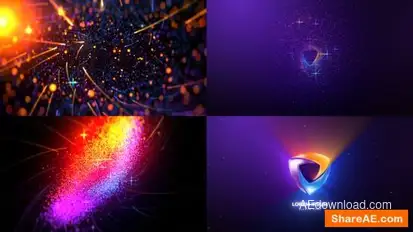 Particles Trail Reveal Logo Stings template preview