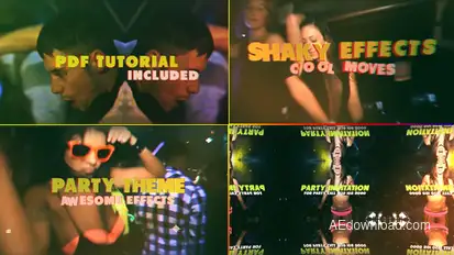 Party Invitation Video Displays template preview