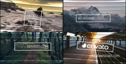Passing Through Slides Video Displays template preview