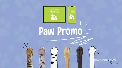 Paw Promo Video Displays template preview