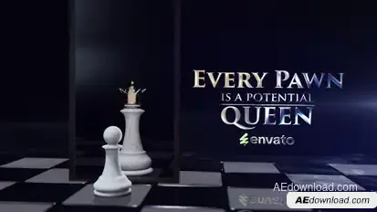 Pawn Queen Chess Mirror | AE Logo Stings template preview