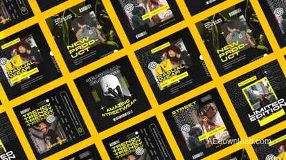 Peach Streetwear Instagram Posts Product Promo template preview