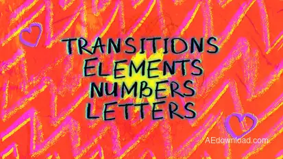 Pencil Drawn Elements Collection Elements template preview