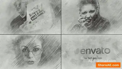 Pencil Sketch/Scribble Drawing Logo Logo Stings template preview