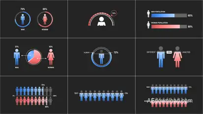 People & Human Infographic Infographics template preview