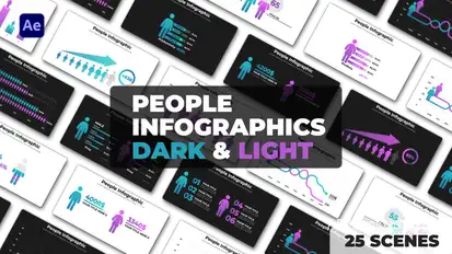 People Infographics | Dark and Light Themes Infographics template preview