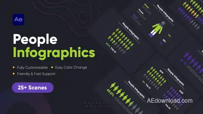 People Infographics Infographics template preview
