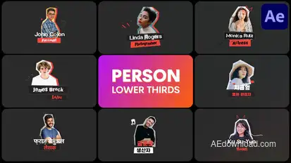 Person Introducing Lower Thirds for After Effects Elements template preview