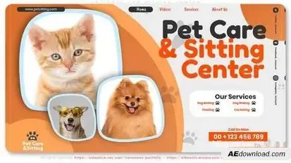 Pet Care and Sitting Center Openers template preview