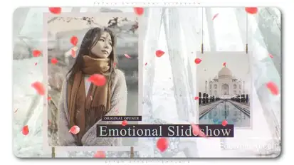 Petals Emotional Slideshow Openers template preview