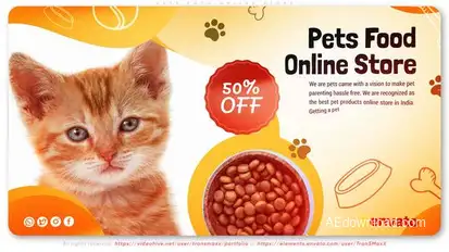 Pets Food Online Store Product Promo template preview