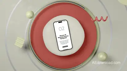 iPhone 15 Screen Mockup Scene Product Promo template preview