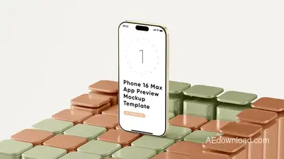 Phone 16 Max App Preview Screen Template Product Promo template preview