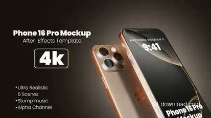 Phone 16 pro Mockup | 4K Product Promo template preview