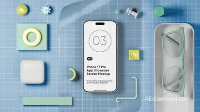 Phone 17 Pro App Showcase Screen Mockup Product Promo template preview