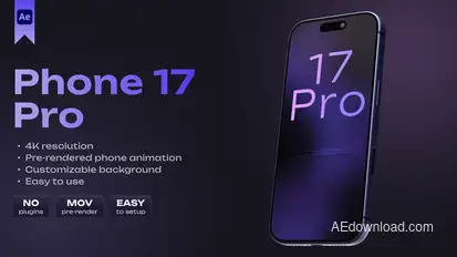 Phone 17 Pro Blue Mockup Product Promo template preview
