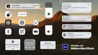 Phone UI Interface Elements template preview