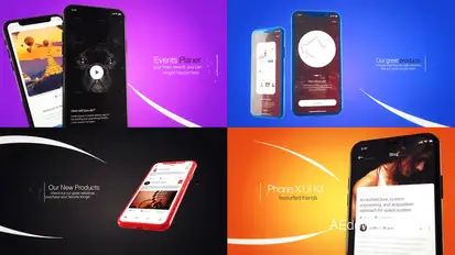 Phone X Modular App Intro Product Promo template preview