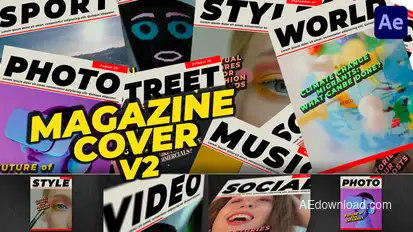 Magazine Cover Video Displays template preview