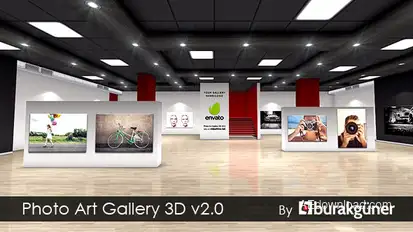 Photo Art Gallery 3D v2.0 Video Displays template preview