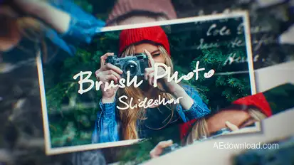 Photo Brush Slideshow Video Displays template preview