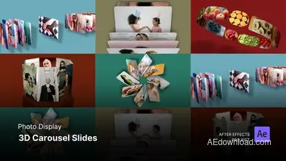 Photo Display - 3D Carousel Slide After Effects Project Files Video Displays template preview
