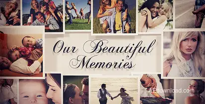 Photo Gallery - Our Beautiful Memories Video Displays template preview
