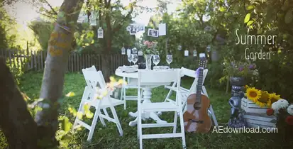 Photo Gallery - Summer Garden Video Displays template preview