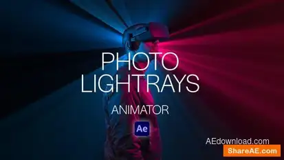 Photo LightRays Animator Openers template preview