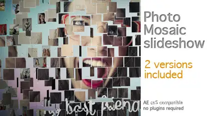 Photo Mosaic Slideshow Video Displays template preview