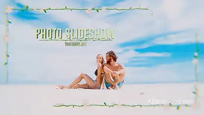 Flower Photo Slideshow Video Displays template preview