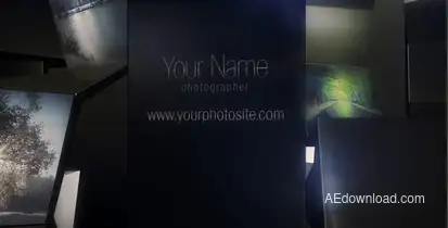 Photo Stripes Presentation Video Displays template preview