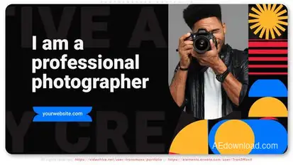 Photographer Portfolio Video Displays template preview