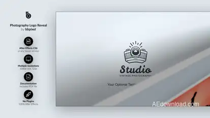 Photography Logo Reveal Logo Stings template preview