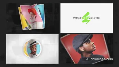 Photos Flip Logo Reveal Logo Stings template preview