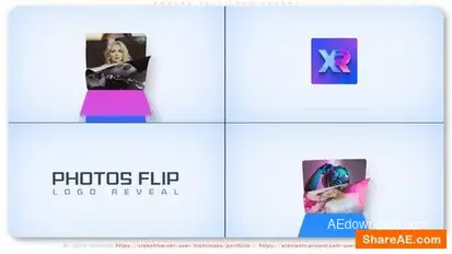 Photos Flip Logo Reveal Logo Stings template preview