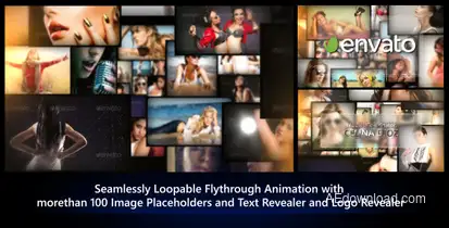 Photos Galaxy - Loopable Flythrough Animation Video Displays template preview