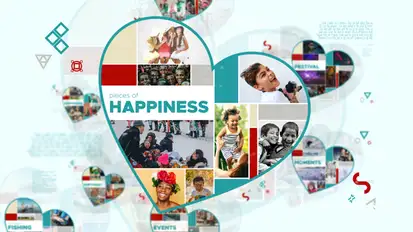 Pieces Of Happiness Video Displays template preview