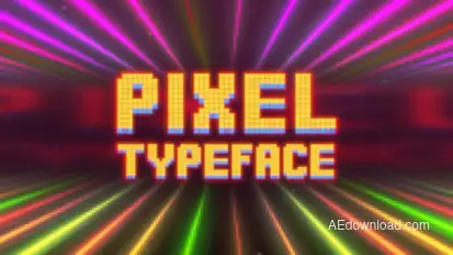 Pixel Alphabet Elements template preview