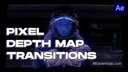 Pixel Depth Map Transitions | After Effects Elements template preview