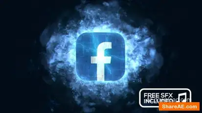 Pixel Energy Logo Reveal Logo Stings template preview