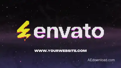 Pixel Glitch Logo Logo Stings template preview