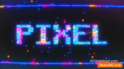 Pixel Logo & Title Opener Logo Stings template preview