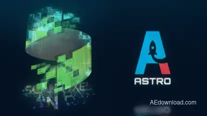 Pixel Logo Reveal Logo Stings template preview