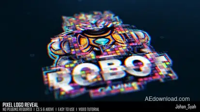 Pixel Logo Reveal Logo Stings template preview