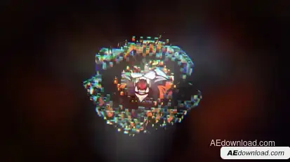 Pixel Scan Logo Reveal Logo Stings template preview