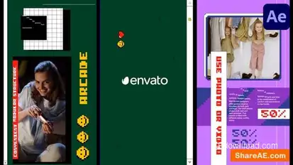 Pixel Social Media Promo for After Effects Openers template preview