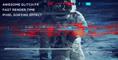 Pixel Sorting Trailer Video Displays template preview