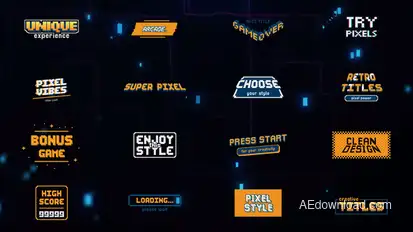 Pixel Titles Titles template preview